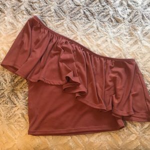 Fashion nova one shoulder crop top